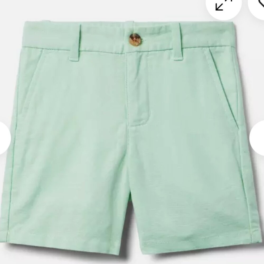 New w/ Tags- Janie and Jack Linen-Cotton Short in Mint Chip - 3T